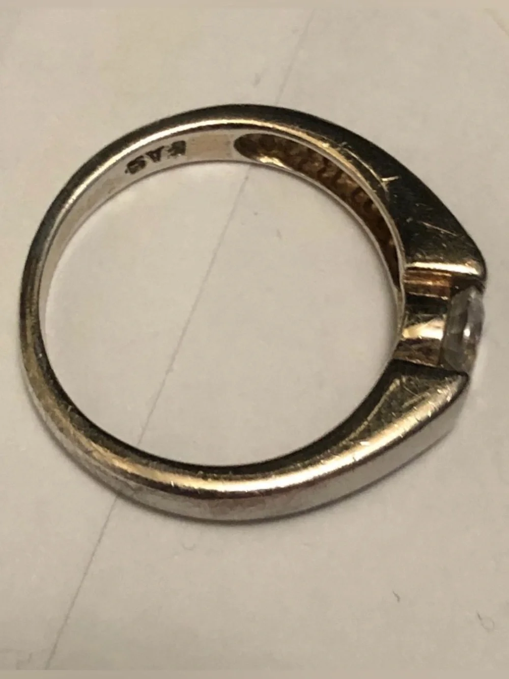 Sterling Silver Ring w/ Cubic Zirconia center